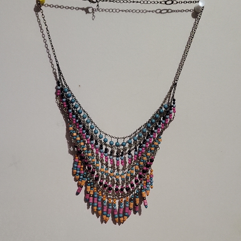 Vintage Beaded Bib Necklace